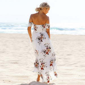 Off shoulder beach summer dress