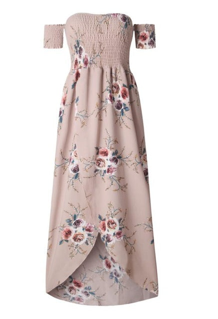 Off shoulder beach summer dress