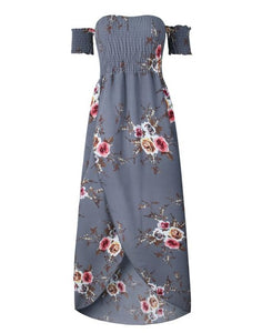 Off shoulder beach summer dress
