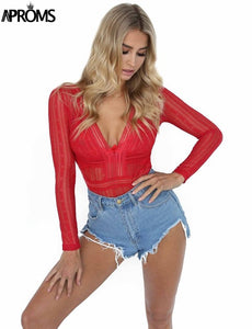 Lace mesh bodysuit