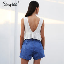 Chiffon lace crop top