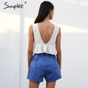 Chiffon lace crop top