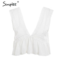 Chiffon lace crop top